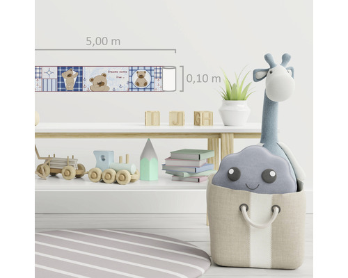 Chambre d''enfant avec bordure, jouets et meubles