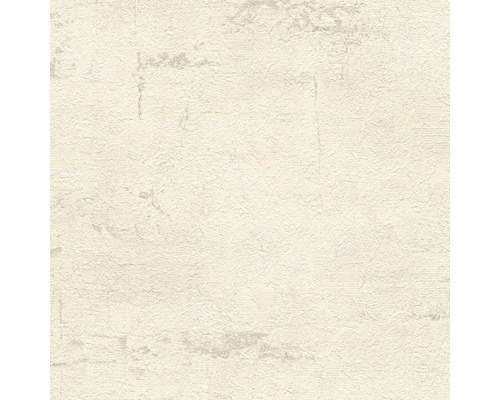 Papier peint vinyle couleur crème avec structure d''enduit