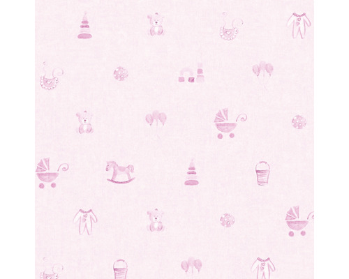 Papier peint intissé 35854-1 jouet rose