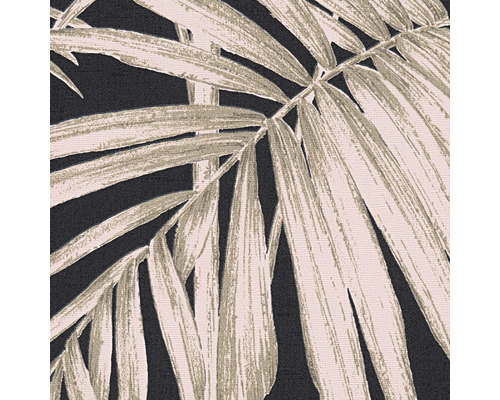 Nahaufnahme einer Tapete mit Palmenblattmotiv