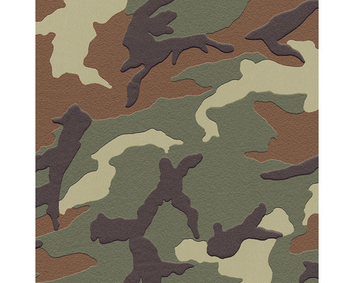 Vliestapete 3694-06 Camouflage braun grün
