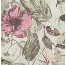 Papier peint avec fleurs et feuilles