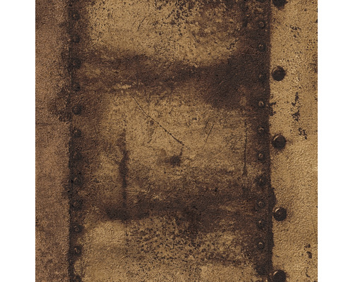 Tapete in Metalloptik mit Nieten