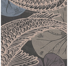 Papier peint avec motif de poissons et de plantes