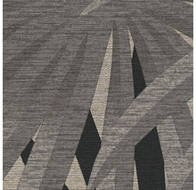 Vue détaillée d''un tapis gris à motif géométrique