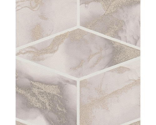 Papier peint hexagonal avec motif marbré