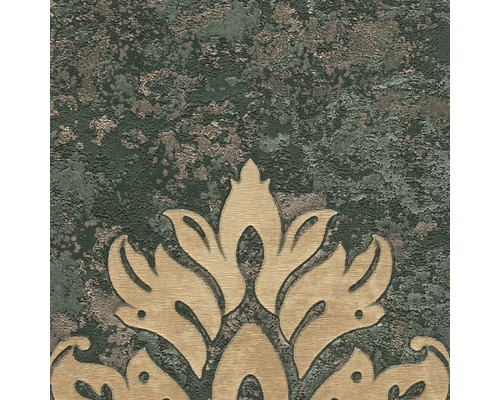 Detailaufnahme einer strukturierten Tapete mit floralem Muster