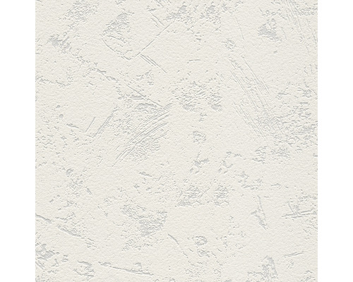 Papier peint intissé 5203-19 crépi taloché blanc Papier peint avec structure d''enduit