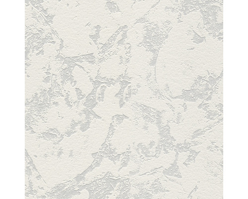Papier peint intissé 5220-16 crépi taloché blanc Gros plan d''un papier peint texturé