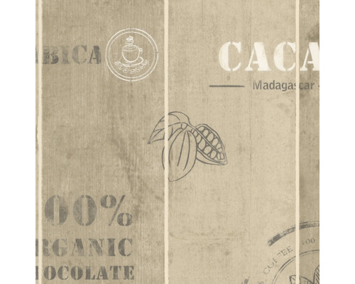 Papier peint avec motif de café et de cacao