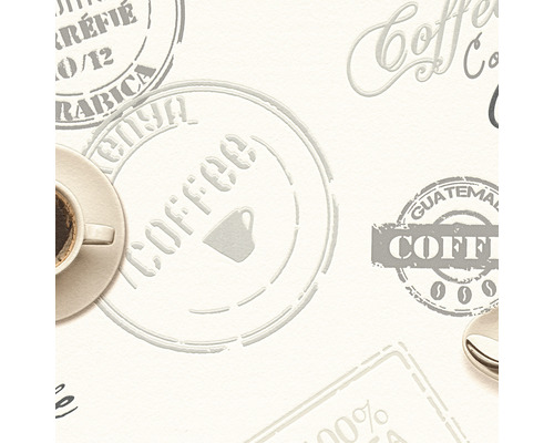 Motif de papier peint à café avec tasse à café