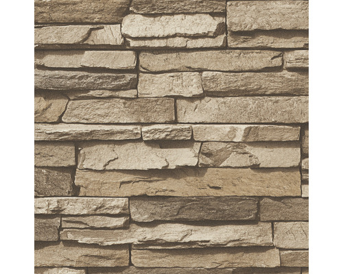 Papier peint aspect mur de pierre