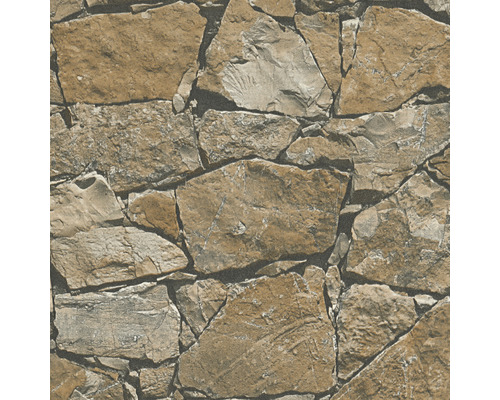 Papier peint aspect mur de pierre