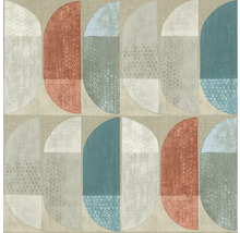 Tapete mit abstraktem Halbkreis Design