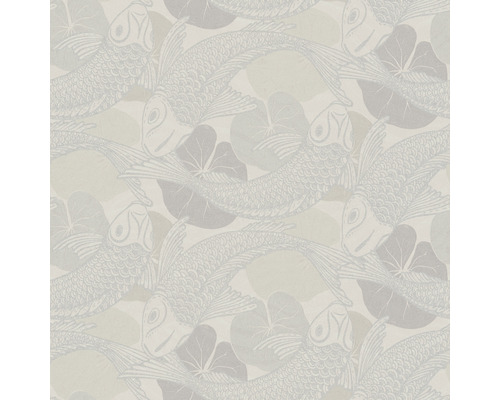 Tapete mit Koi-Fischen und Seerosenmotiven