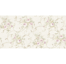 Papier peint à motif floral et vrilles