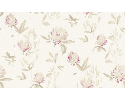 Papier peint avec motif floral et feuilles