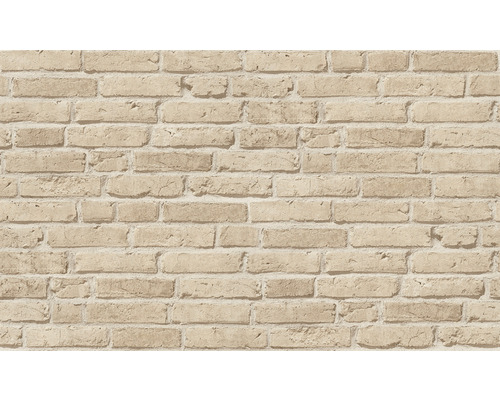 Papier peint aspect pierre avec motif de briques