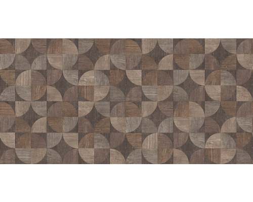 Panneau décoratif avec aspect bois et motif géométrique