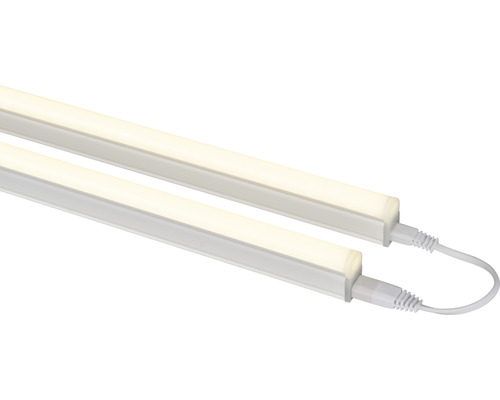 Deux luminaires LED sous meuble avec connexion par câble