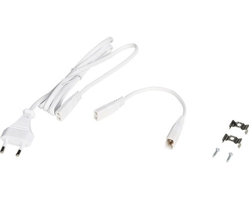 Kit de raccordement avec fiche, câble de connexion et matériel de fixation