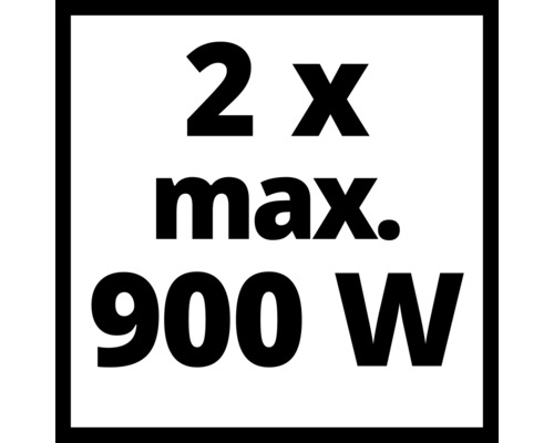 Symbol: 2 x maximal 900 Watt