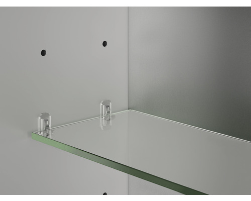 Étagère en verre avec supports d''étagère pour rails muraux