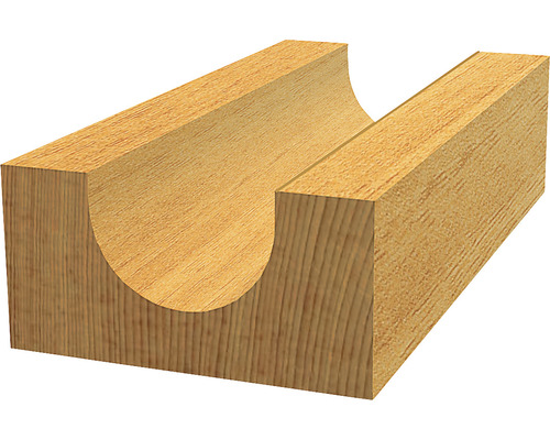 Holzprofil mit halbrunder Aussparung
