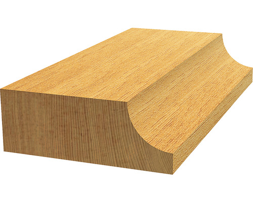Holzprofilleiste mit Viertelkreisfräsung