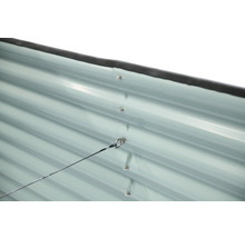 Jardinière surélevée classique WESTMANN ovale 240 x 80 x 82 cm gris