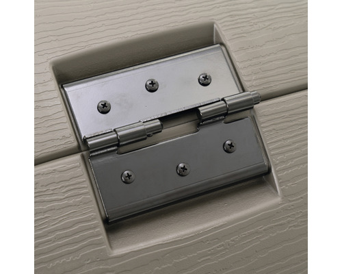 Detailansicht eines Scharniers an einem Aufbewahrungsprodukt