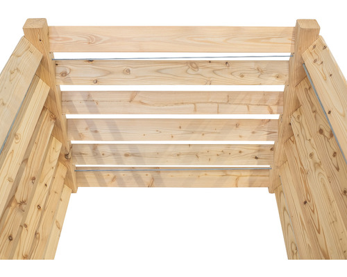 Structure en bois d''un potager surélevé