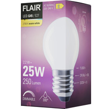 Ampoule sphérique LED FLAIR à intensité lumineuse variable G45 E27/2,2W(25W) 250 lm 2700 K blanc chaud mat-thumb-6