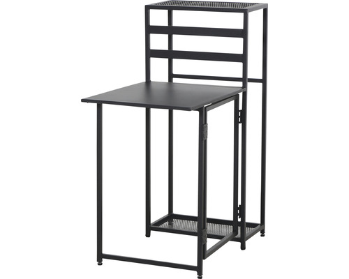 Table d''atelier pliante en métal avec espaces de rangement