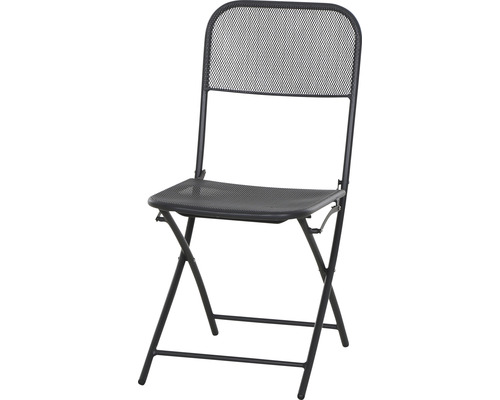 Chaise pliante en métal avec structure grillagée