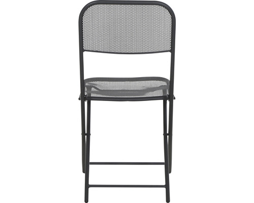 Chaise pliante en métal avec structure en maille