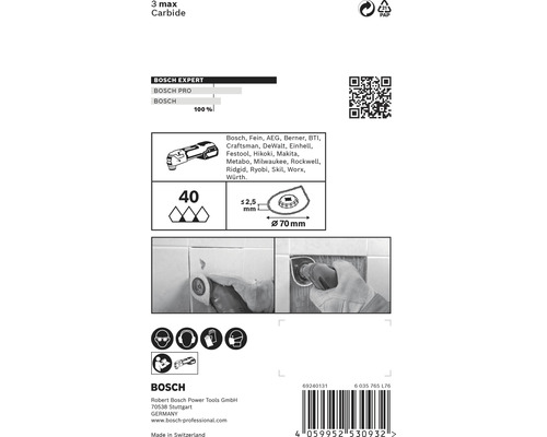 Bosch Expert Carbide Multi-Material Scie-cloche Détails du produit