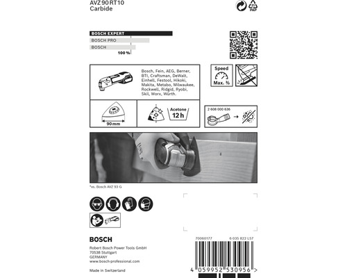 Lame de scie carbure Bosch Expert AVZ 90 RT10 pour outils multifonctions