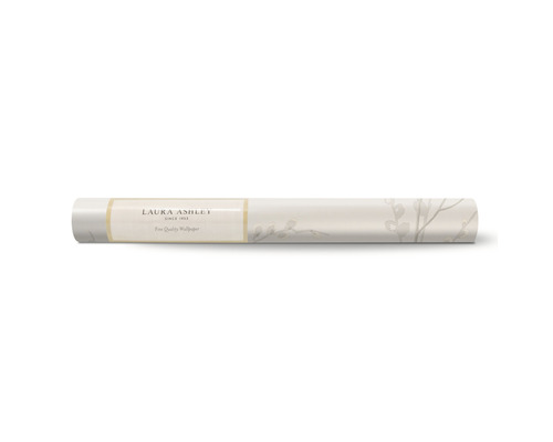 Eine Rolle Laura Ashley Papiertapete mit Pflanzenmuster.