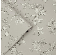 Papier peint à motifs floraux et d''oiseaux