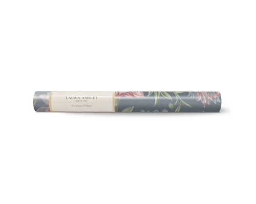 Un rouleau de papier peint fin Laura Ashley avec un motif floral.
