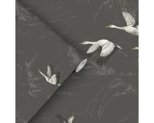 Rouleau de papier peint avec motif de grue