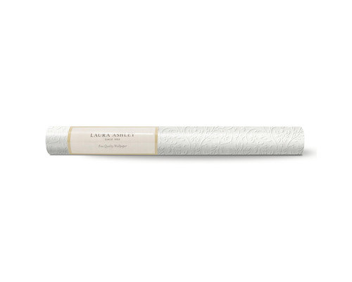 Rolle weiße Laura Ashley Tapete mit floralem Muster
