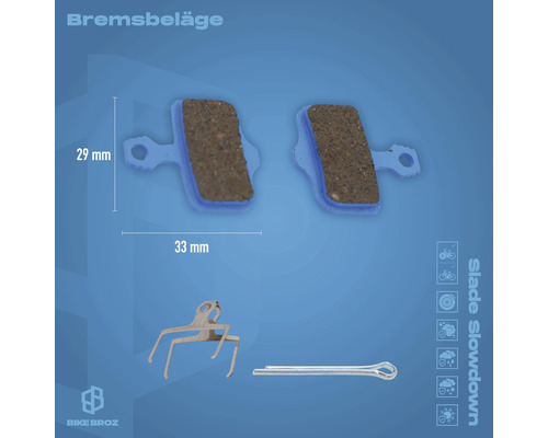Bremsbeläge für Fahrräder mit Zubehör
