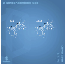 Anleitung zum Ver- und Entriegeln eines Kettenschloss Sets