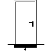 Illustration einer Tür mit Bodeneinbau