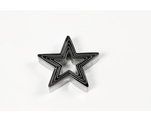 Ausstechformen in Sternform, Set aus Metall