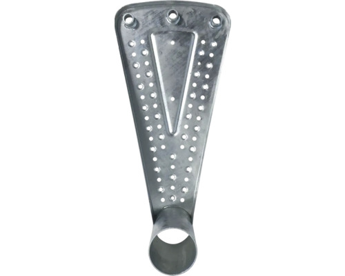 Stufenträger für eine Spindeltreppe aus Metall mit Löchern