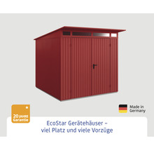 Gartenhaus Hörmann EcoStar Trend-P Typ 2 RAL3004 Doppeltür 247,9 x 283,4 cm rot