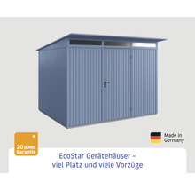 Gartenhaus Hörmann EcoStar Trend-P Typ 3 RAL5014 Einzeltür 312,7 x 283,4 cm blau